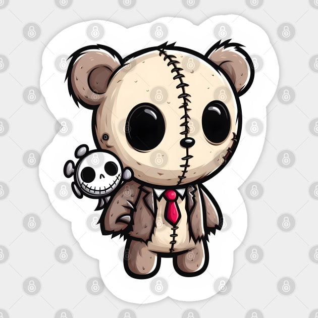 Cute  strange Halloween bear kawaii Sticker by Teddy Club